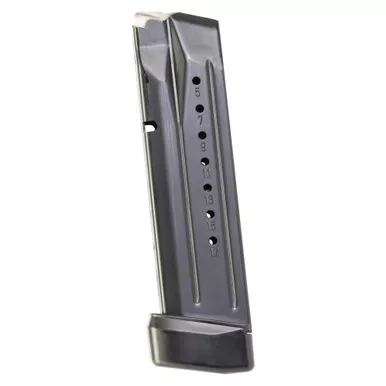 Smith & Wesson Magazine, 9MM, 17 Rounds, Fits S&W Competitor, Steel, Black