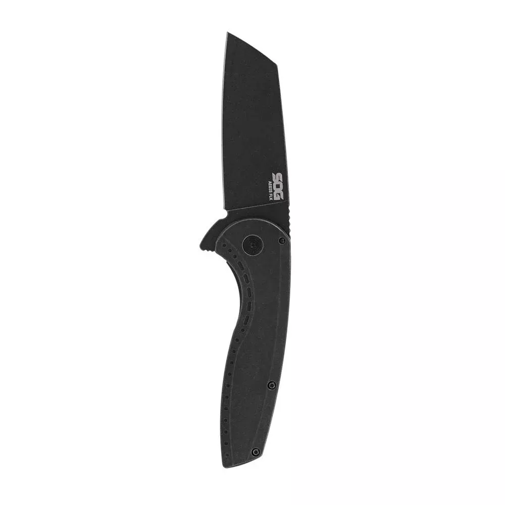 SOG Knives Aegis FLK 2.0 Folding Knife 3-1/4" Wharncliffe Blade Black Blister