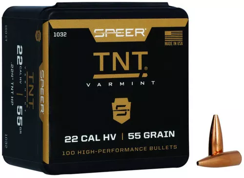 Speer 1032 TNT22 Cal .224 55 gr Jacket Hollow Point 100 Per Box 5 Case UPC: 076683010322