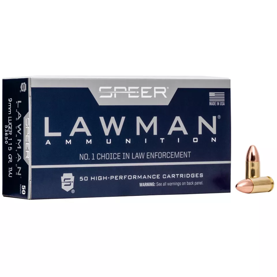SPR Lawman 9mm 115gr TMJ Ammunition - 50 Rounds/1000 Rounds