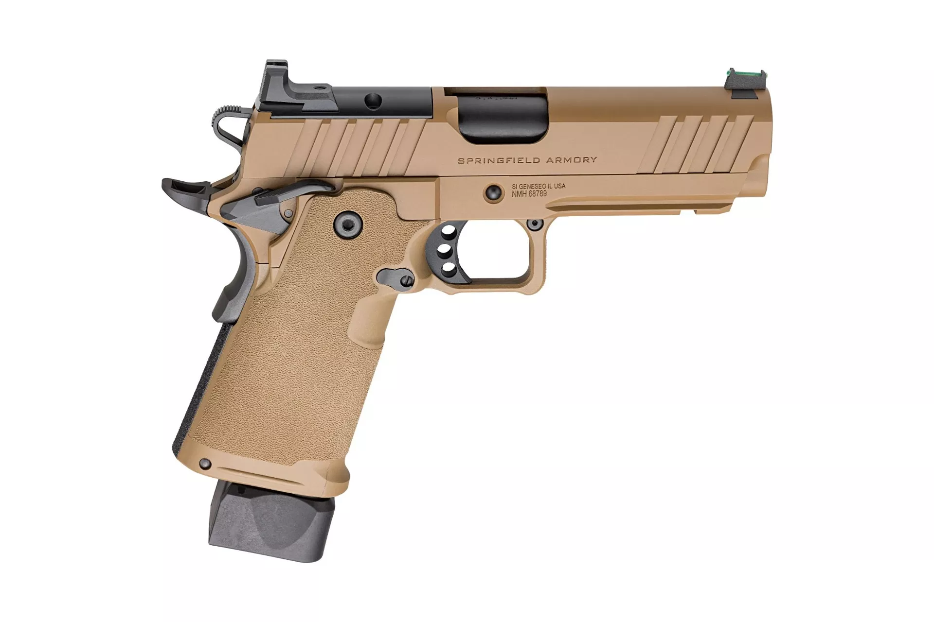 Springfield 1911 DS Prodigy AOS 9mm 4.25″ 20rd Semi-Auto Pistol – Coyote Brown – PH9117AOSCB