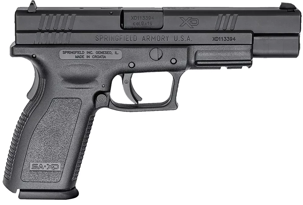 Springfield Armory XD9401 XD Tactical *CA Compliant 9mm Luger 10+1, 5″ Black Melonite Steel Barrel, Black Melonite Long/Serrated Steel Slide, Black Polymer Frame w/Picatinny Rail