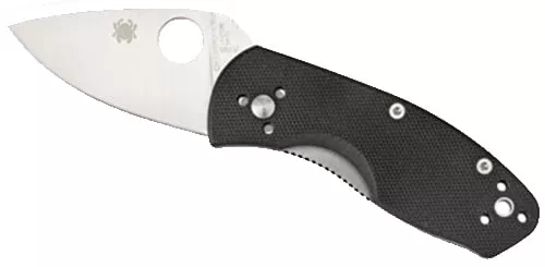 Spyderco C148GP Ambitious2.25" Folding Drop Point Plain 8Cr13MoV SS Blade Black G10 Handle Includes Pocket Clip