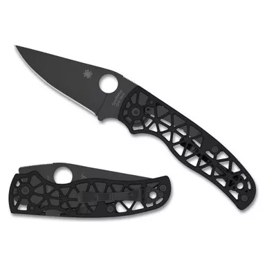 Spyderco Edgerati - Folding Knife, Plain, 3.57", Black