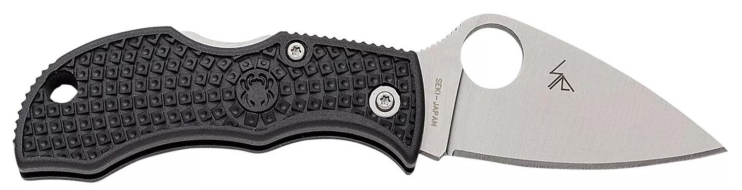 Spyderco MBKLFP Manbug1.90" Stonewashed VG-10 SS Blade/ Black Textured FRN Handle