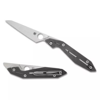 Spyderco NAND - Folding Knife, Plain, 3.19", Silver