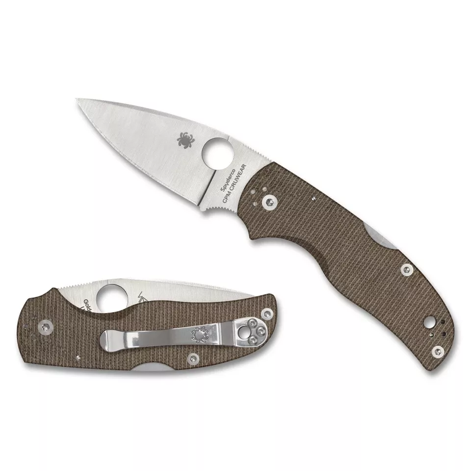 Spyderco Native 5 Brown Canvas 2.95" Folding Knife
