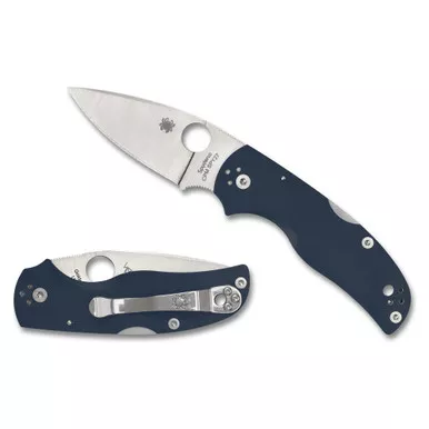 Spyderco Native 5 - Folding Knife, Plain, 3", Silver