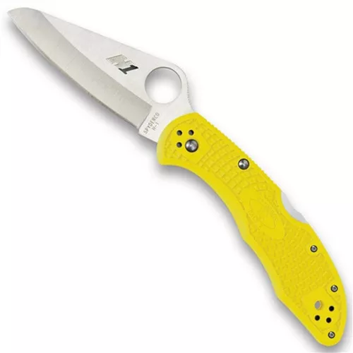 Spyderco Salt 2 Folder 3.0 in Plain Yellow FRN Handle UPC: 716104011698