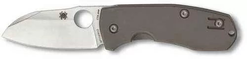 Spyderco TechFALSE 2 Folder 2.55 in Plain Titanium Handle