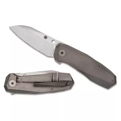 Spyderco TECNHO 3 - Folding Knife, Plain, 2.64", Silver