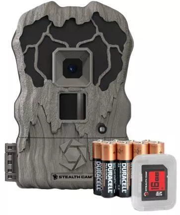 StealthCam QV18K Trail Camera 18MP 18 IR w/Distressed Finish – Batteries & 16GB SD Card