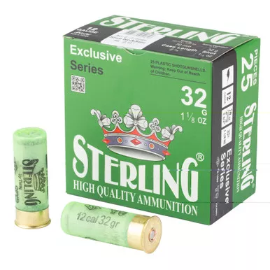 Sterling Exclusive Series, 12 Gauge 2.75", #6, 1 1/8 oz, Shot Shell, 25 Round Box 8698779950828