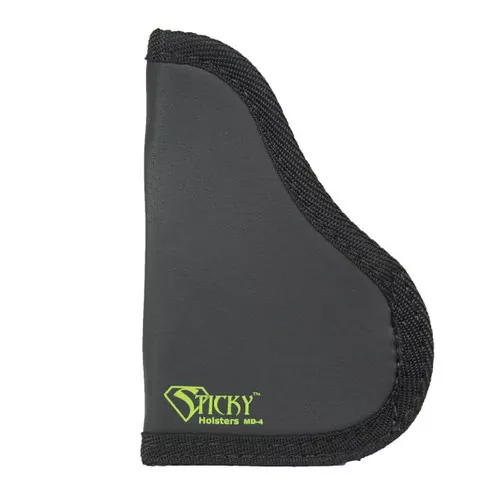 Sticky Holsters MD4MODLAS MD4BlackGreen Latex Free Rubber Fits Med SemiAuto with Laser Ambidextrous UPC: 858426004429