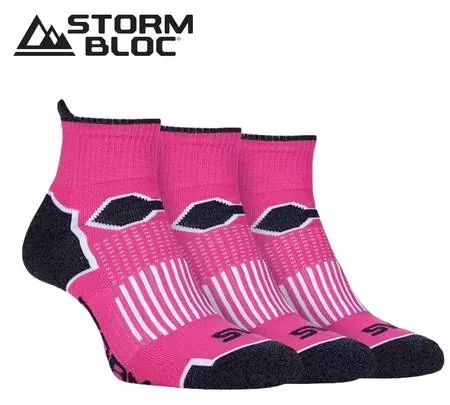 Storm Bloc Womens Breathable Ankle Trainer Socks 4-8 | *Choose Colour* 3 Pack