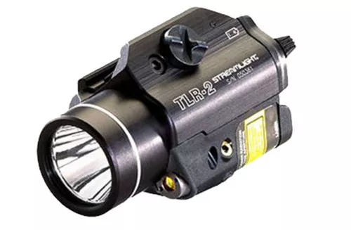 Streamlight 69120 TLR2 Weapon Light wLaser 300 Lumens Output White LED LightRed Laser Glock Style RailPicatinny Mount Black Anodized Aluminum UPC: 080926691209