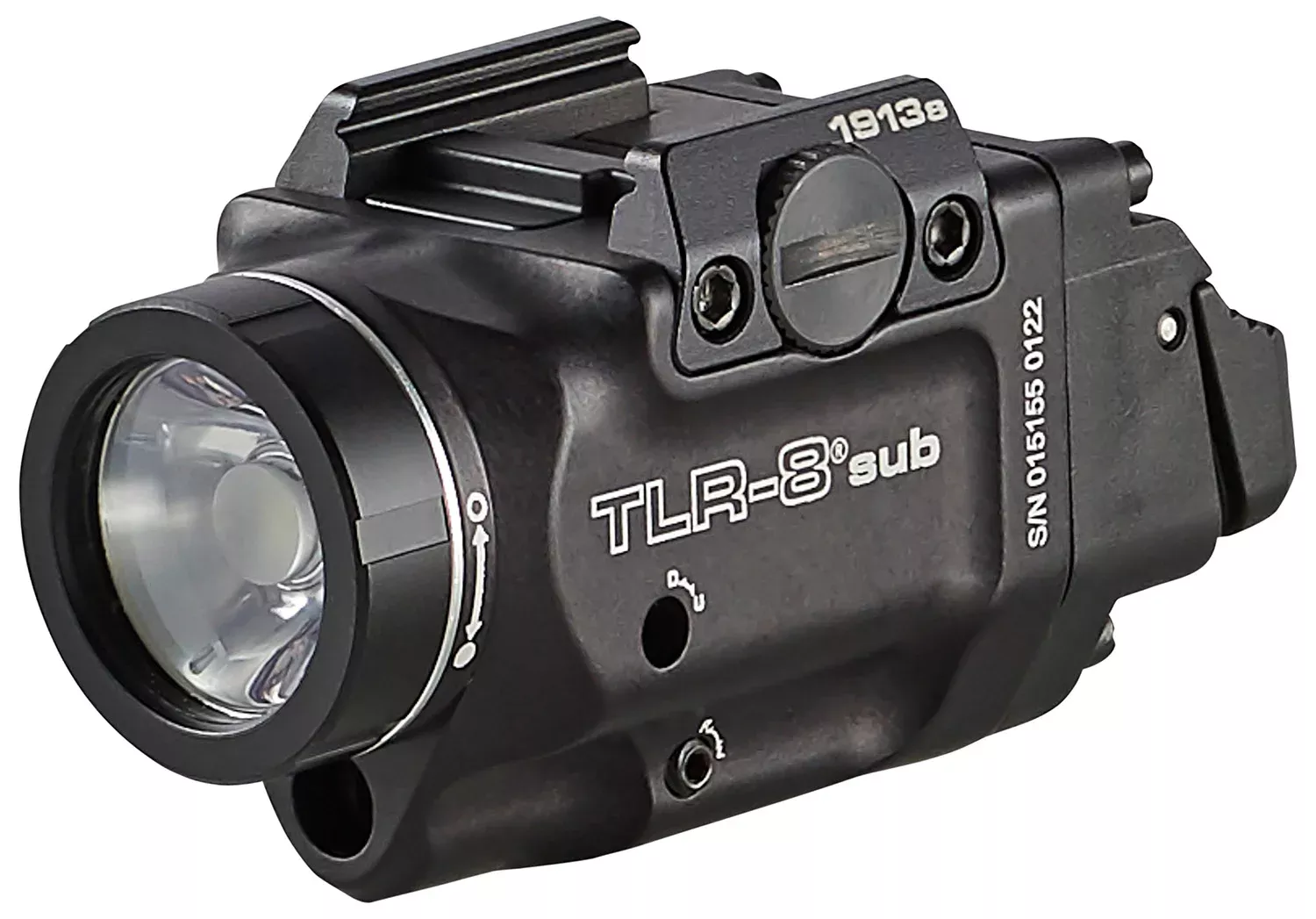 Streamlight 69418 TLR-8 Sub Gun Light with Red LaserBlack Anodized 500 Lumens White LED 1913 Short Railed Pistol