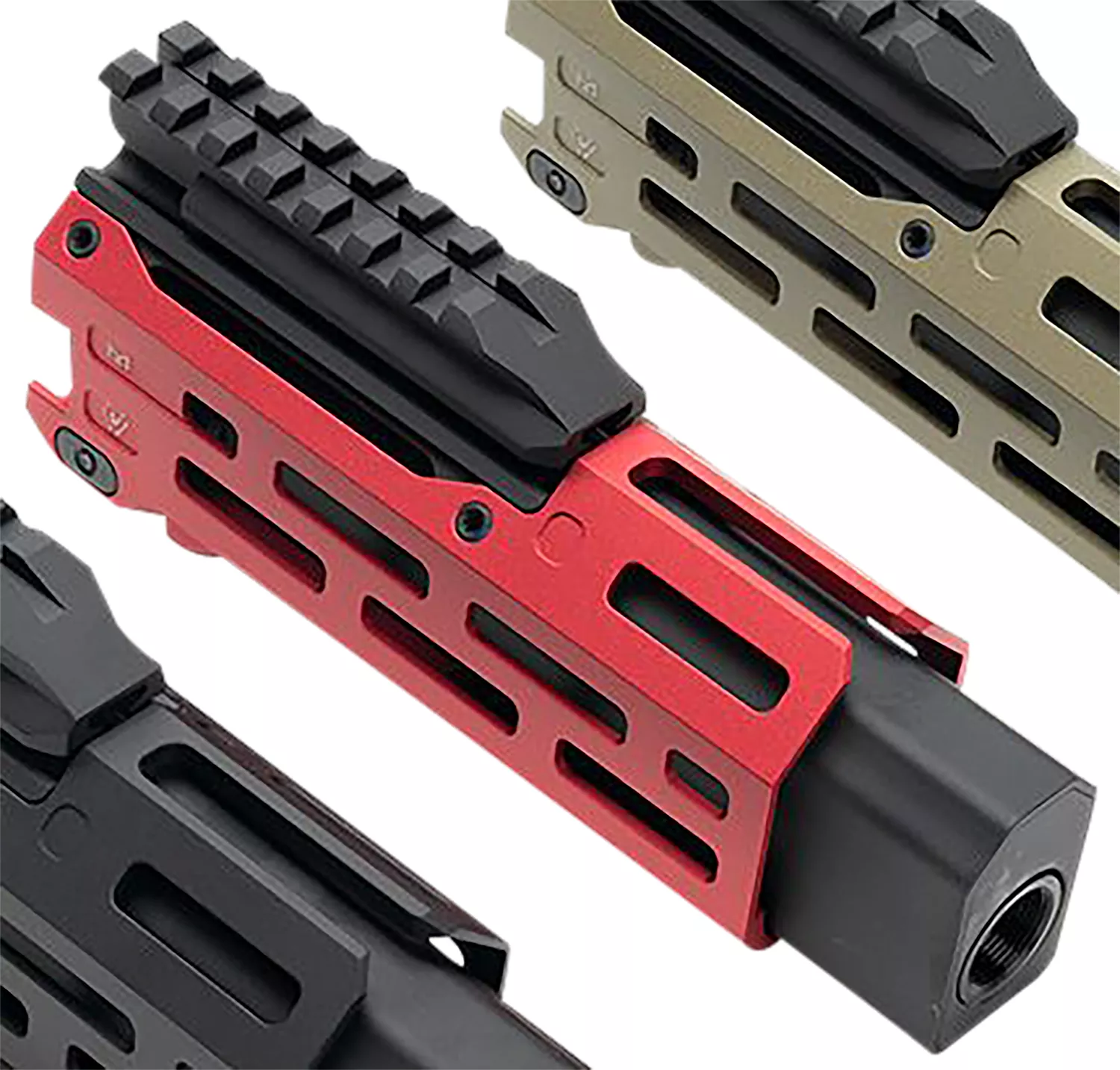 Strike Industries CEVOHG6RED Strike6" M-Lok Red Aluminum with Faux Suppressor for CZ Scorpion EVO (7.72" Barrel Length)