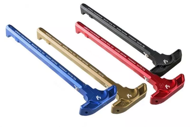Strike Industries Latchless Charging Handle – Blue
