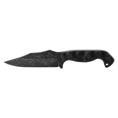Stroup Knives TU1 - Fixed Blade Knife, Plain, Black