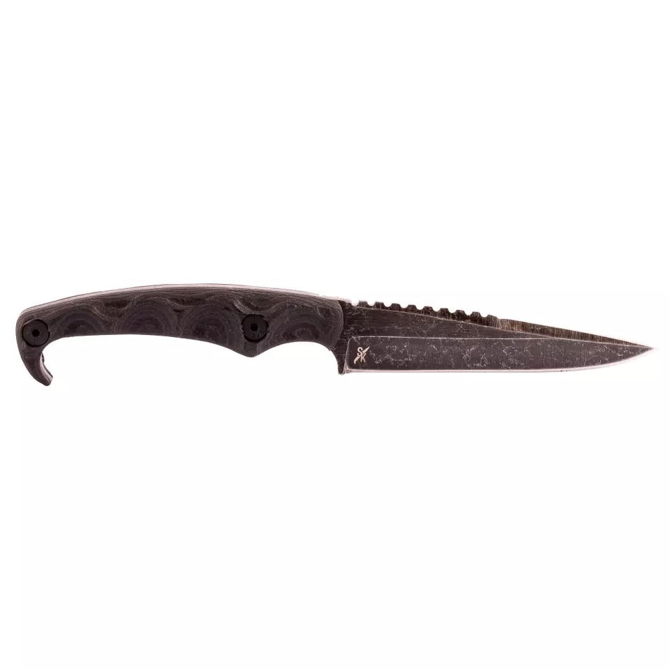 STROUP MK2 4" Acid Etched Black Knife