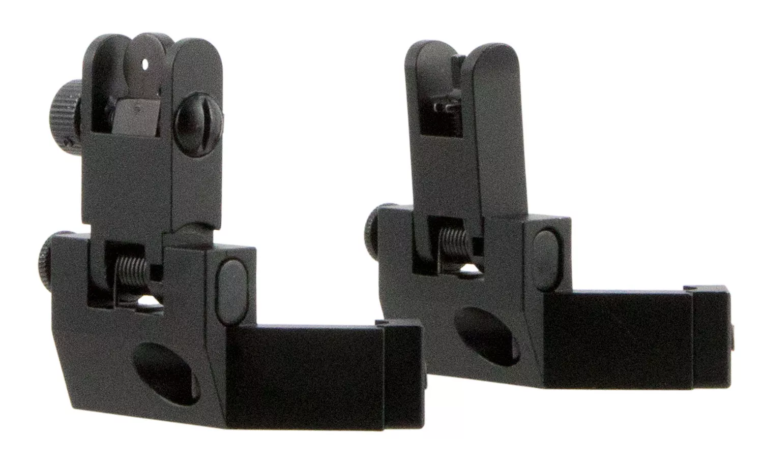 TacFire IS003 45 Degree Flip Up Iron Sight/SpringloadedBlack Anodized Front and Rear for AR-Platform