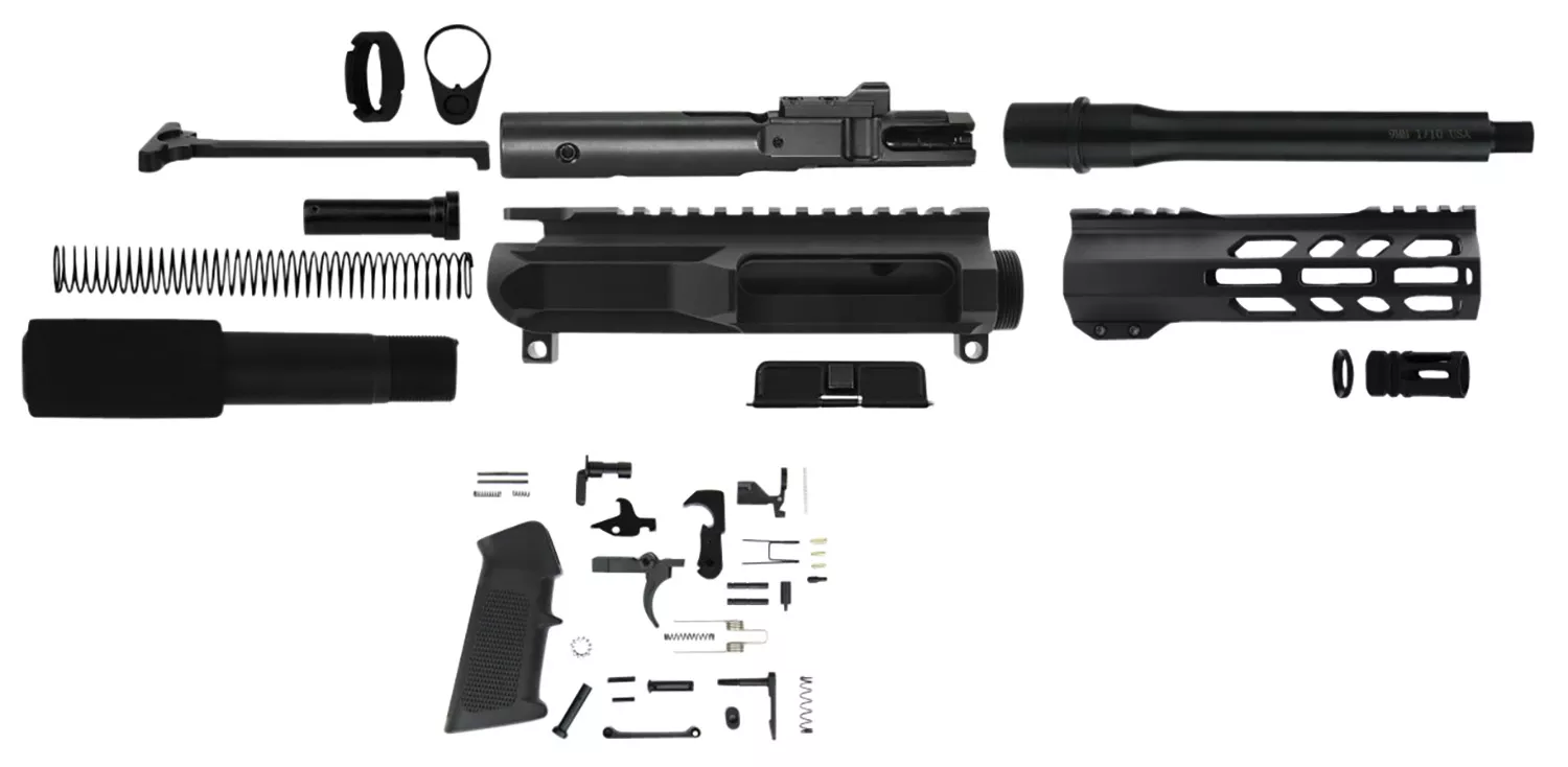 TacFireAR Build Kit9mm Luger 7.50" Barrel Black for AR Platform