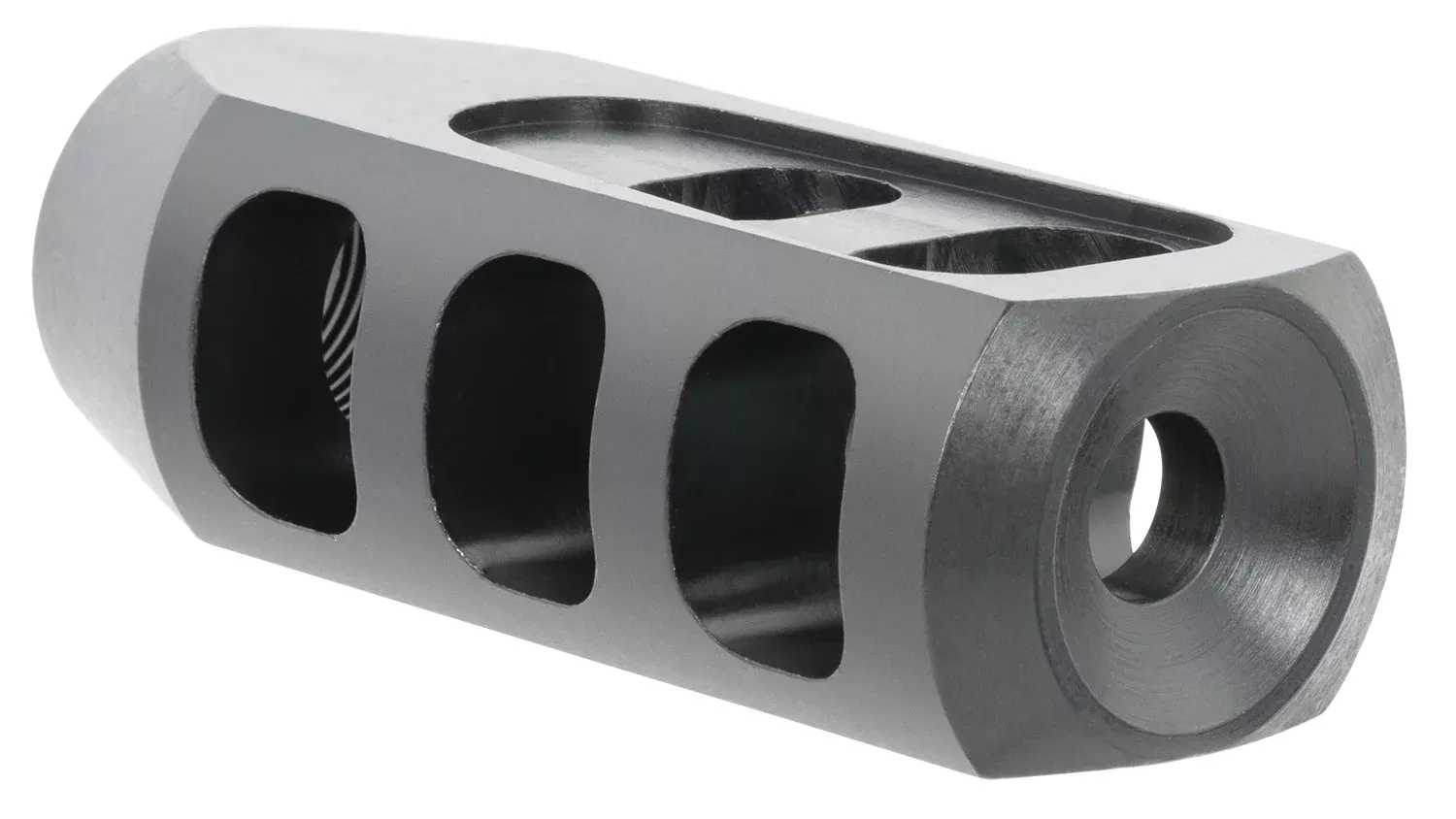 TacFireTanker Muzzle BrakeBlack Oxide Steel with 5/8"-24 tpi Threads 2.76" OAL 1.37" Diameter for 308 Win