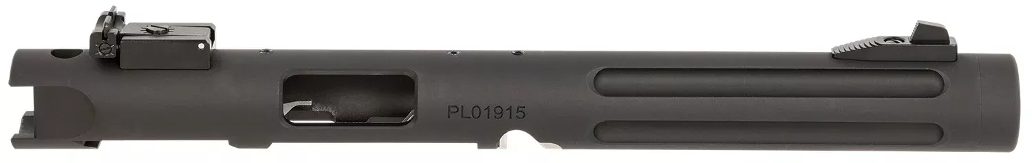 Tactical Solutions PLIV6TEMBRF Pac-Lite Barrel & Receiver 22 LR 6″ Fluted Threaded Black Anodized Chrome Moly Steel, Fits Ruger 22/45/Mark IV/Mark IV 22/45