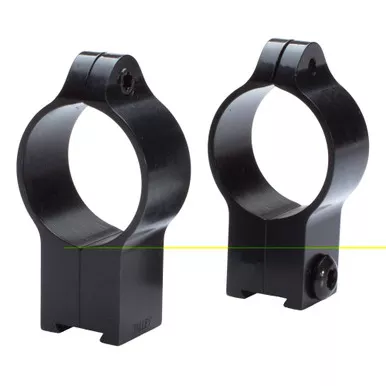 Talley Manufacturing Light Weight Ring Set, 30mm High, Fits CZ with 11MM Dovetail (452 European/455/457/512/513), Matte Finish, Black 30CZRH