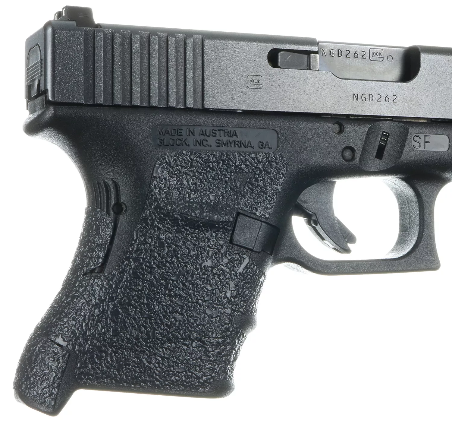 Talon Grips 107R Adhesive GripCompatible w/ Glock 29SF/30SF/30S/36 Gen3, Black Textured Rubber