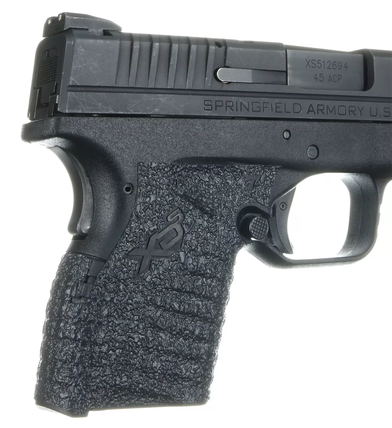 Talon Grips 207R Adhesive GripTextured Black Rubber for Springfield XD-S 9,40,45 with Small Backstrap