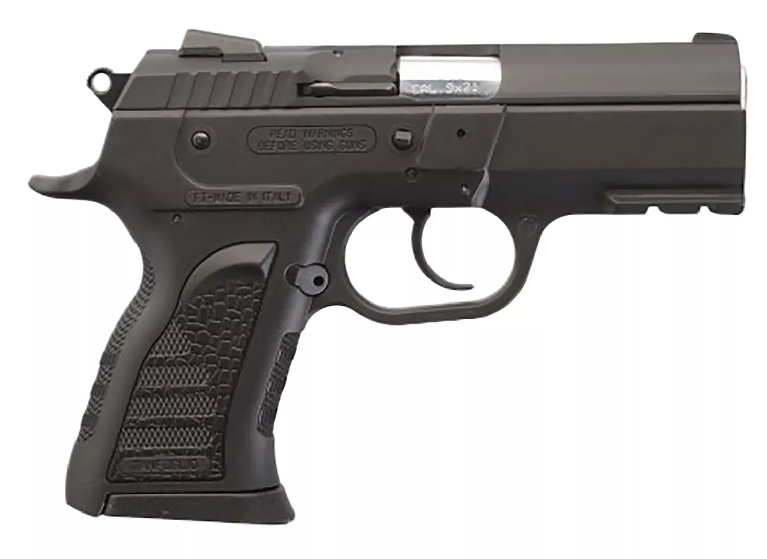 Tanfoglio TFCOMPACTF9 Force Plus Compact Frame 9mm Luger 13+1 3.60″ Stainless Barrel, Black Steel Serrated Slide, Black Polymer Frame W/Picatinny Rail, Black Polymer Grip
