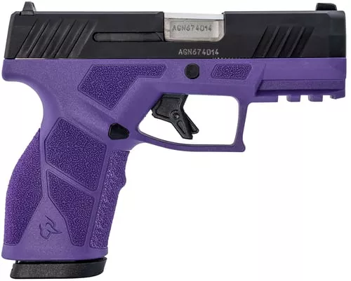 Taurus 1-GX2931DP GX29mm Luger 13+1 3.37" Matte Stainless Steel Barrel, Matte Black Serrated Stainless Steel Slide, Dark Purple Polymer Frame w/Picatinny Rail, Polymer Grip