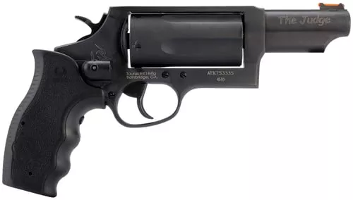 Taurus 2-441031MAGVL Judge w/Laser Compact 45 Colt Long Colt 410 Bore 3" Chamber 5rd 3" Matte Black Alloy Steel Barrel, Cylinder & Frame, Viridian Laser, Transfer Bar Safety