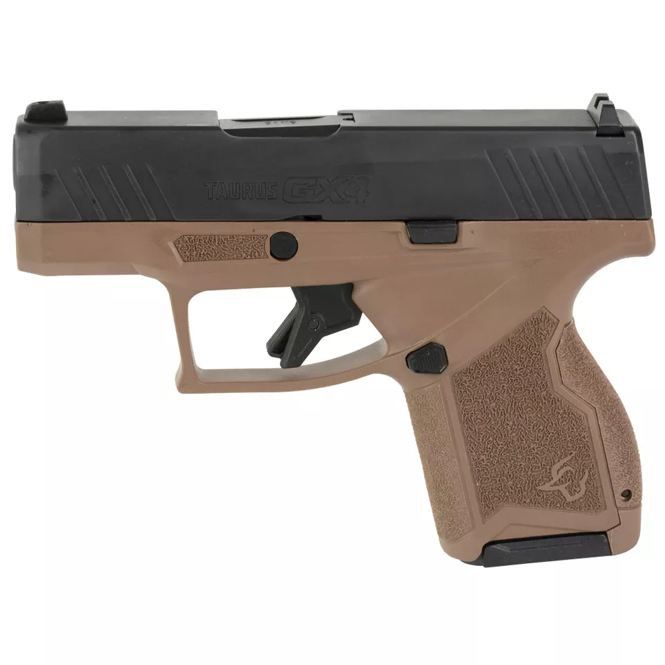 Taurus GX4 9mm Pistol, 3" Barrel, 11-Round Capacity, Brown/Black Finish