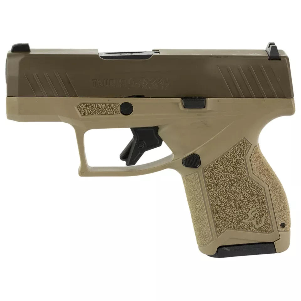 Taurus GX4 9mm Pistol, 3" Barrel, 11-Round Capacity, FDE/Brown Finish