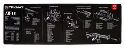 TekMat Ultra Mat | AR-10 | Cleaning Mat | Thermoplastic Surface Protects Gun From Scratching | 1/4″ Thick | 15″x44″ | Tube Packaging | Black | TEK-R44-AR10