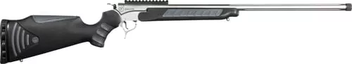 Thompson Center Arms, LLC 8243R Encore ProHunter 350 Legend 1rd 26" Stainless Fluted Threaded Barrel, Stainless Steel Drilled & Tapped Receiver, Black FlexTech Synthetic Stock