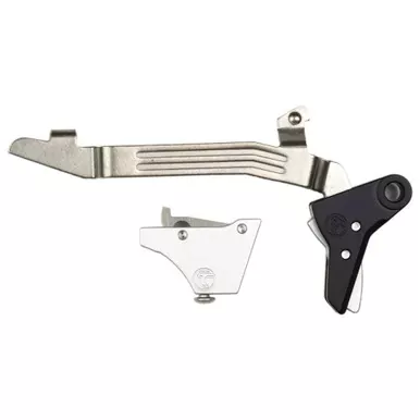 Timney Triggers Alpha Competition Trigger | Triggers | 3lb Pull Weight | For Gen 3 Glock | Black | ALPHAGLOCK 3-4-SILVER