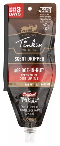 Tinks W6376 #69 Doe-In-Rut Disposable Scent Dripper Deer Attractant Doe In Estrus Scent Doe Urine Scent 3 oz Dripper
