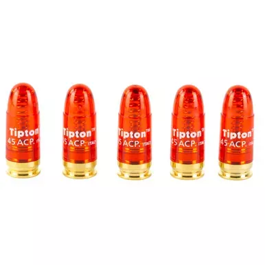 Tipton Snap Caps | Translucent Red | 45 ACP | 5-Pack | 146331