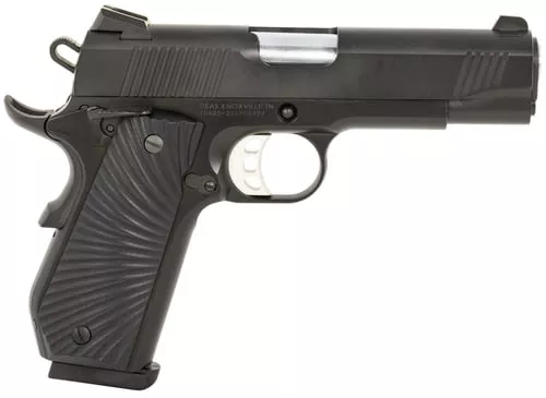 Tisas Arms 10100102 1911Carry 45 ACP 8+1 4.25" Stainless Barrel, Black Cerakote Carbon Steel Serrated Slide, Black Cerakote Carbon Steel Frame, Black G10 Starburst Grip