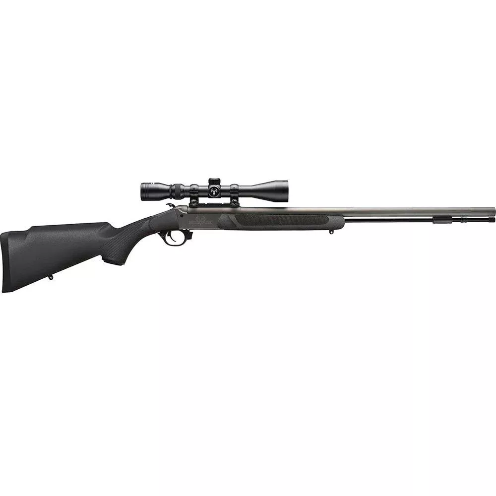 Traditions NitroFire Vapr Twist Muzzleloader Rifle .50 cal Single Shot 26″ Barrel Black with 3-9×40 Scope