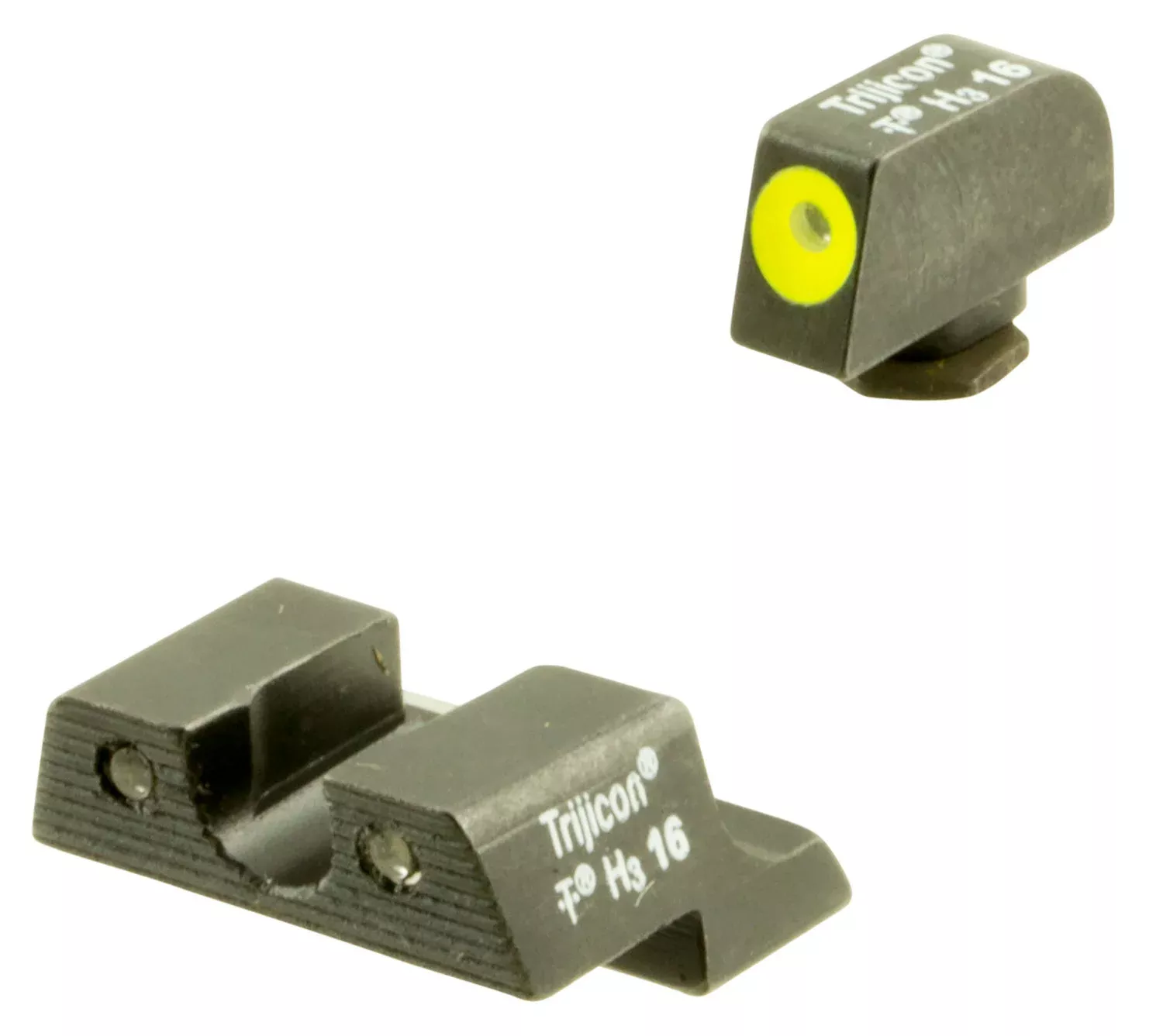Trijicon 600784 HD Night SightsGreen/Tritium Yellow Outline Front Sight-Green Tritium Black Outline Rear Sight Glock 42/43 Small Frame