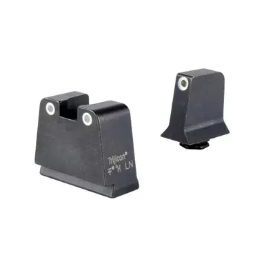 Trijicon Suppressor/Optic Height Night Sights White Front with White Rear & Green Lamps For Glock 42 43 43X 48 GL243-C-6