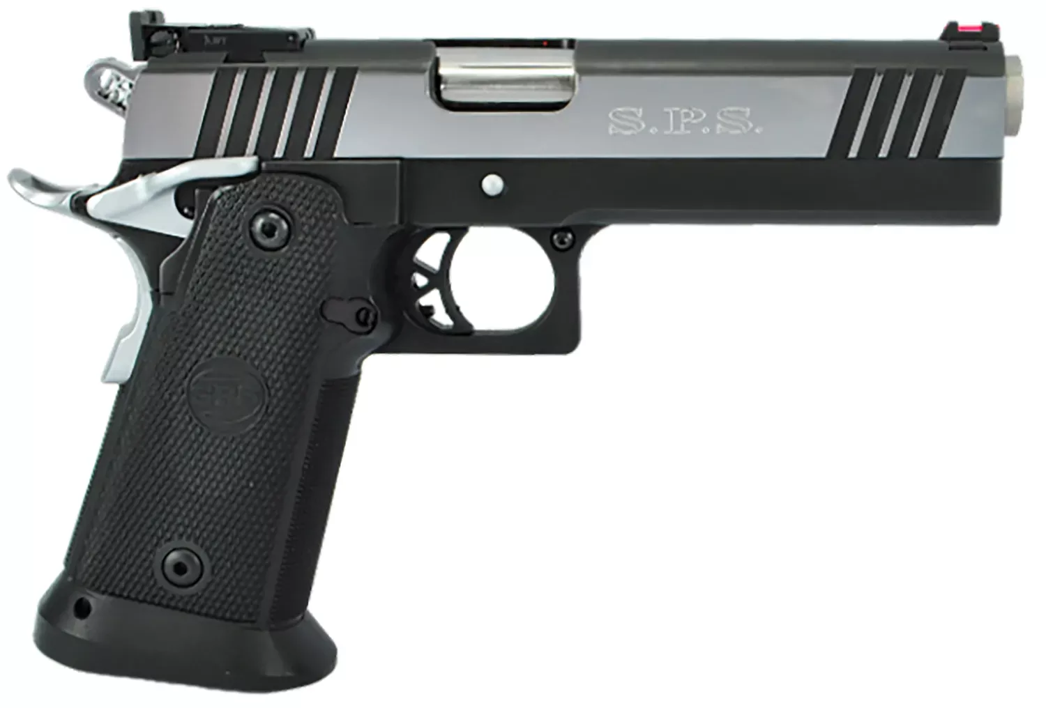 TriStar 85674 SPS Pantera 1911 9mm Luger 18+1 5" Stainless Steel Barrel, Black Chrome Serrated Steel Slide, Black Steel Frame w/Beavertail, Black Polymer Grip, Right Hand