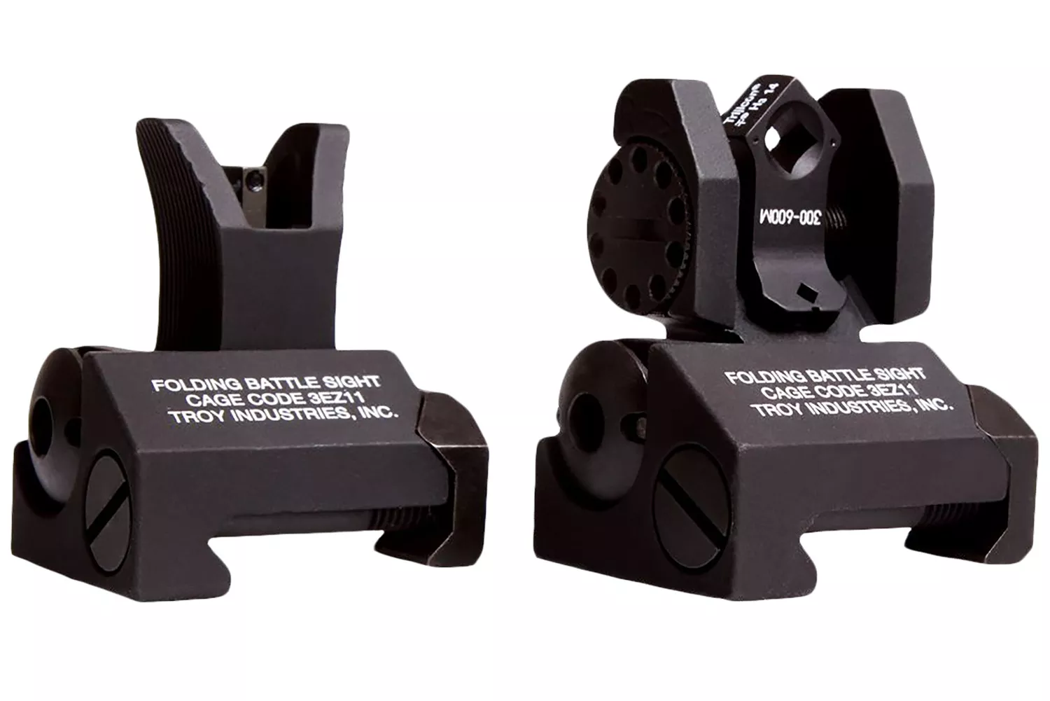 Troy Ind SSIGMCMSTBT01 Tritium Micro BattleSight Set M4 Front & Dioptic RearBlack Hardcoat Anodized