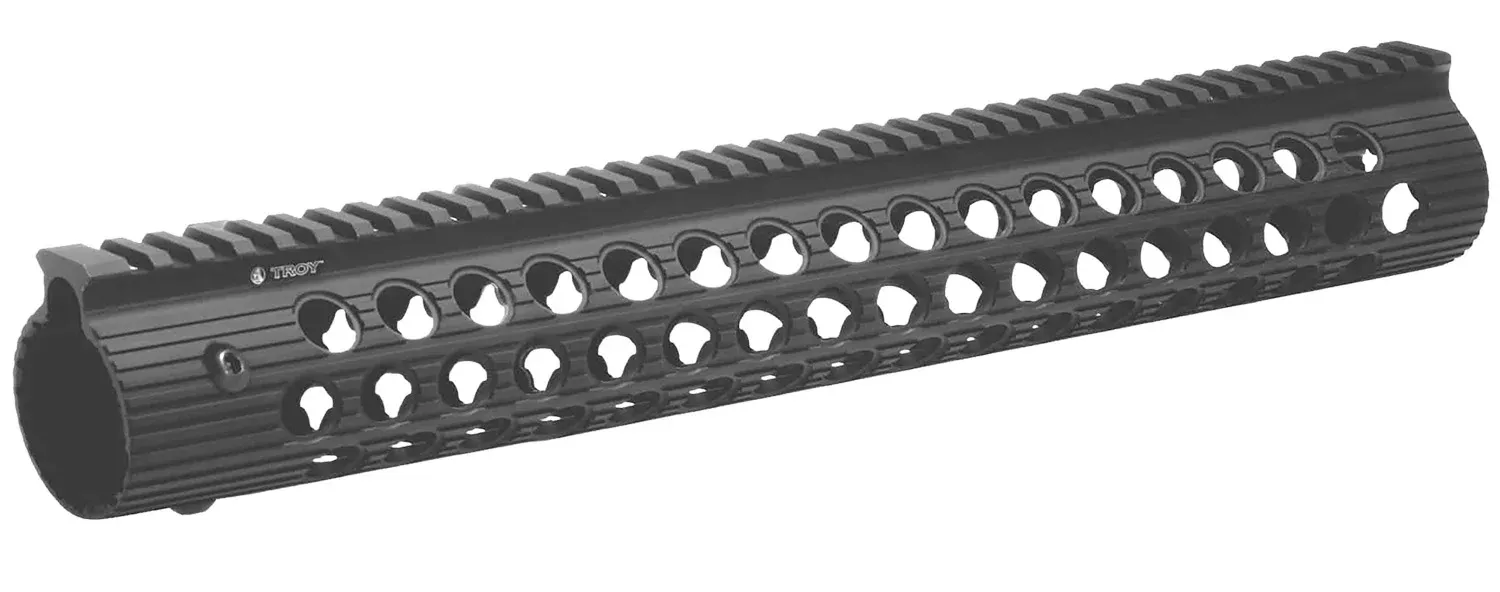 Troy Ind STRXAL115BT01 Alpha RailBlack Anodized Aluminum AR-15/M16 15" Long