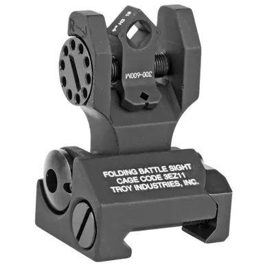 TROY Industries BattleSight, Rear Folding Sight, Di-Optic Aperture, Tritium, Picatinny, Black Finish SSIG-FBS-TTBT-00